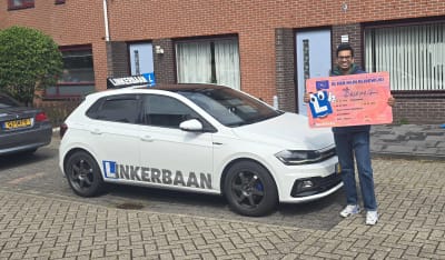 Swapnil is geslaagd bij Verkeersschool Linkerbaan
