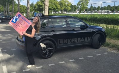 Kris is geslaagd bij Verkeersschool Linkerbaan